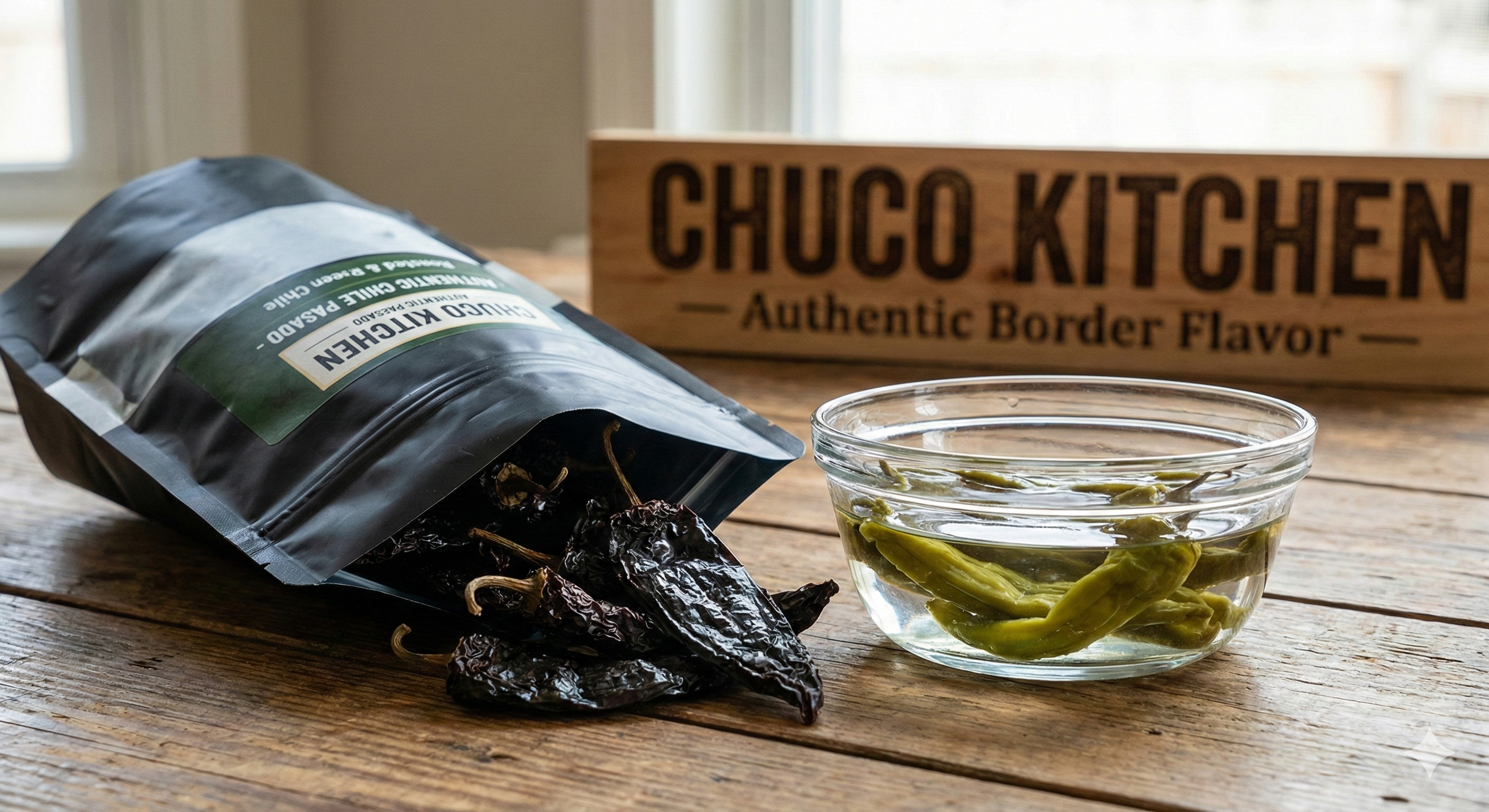 Authentic Chile Pasado (Roasted Green Chile) 8 Oz